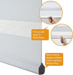 Persilux Cordless Zebra Blinds for Windows (47" W X 47" H, White) Free-Stop Roller Windows Shades Dual Layer Light Control for Day and Night, Light Filtering Sheer Shades for Home, Easy to Install