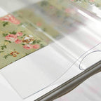 NECAUX Custom Multisize 1.5mm Thick Frosted PVC Table Cover Protector - 60 x 120 Inch Rectangular Vinyl Heat Resistant Table Pads for 10 Foot Meeting Table/Dining Room Table