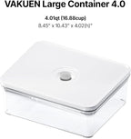 VAKUEN Premium Airtight Food Storage Containers, 4L(4.10qt) Smart One-Click Seal Lid, Patented Double Silicone Lining, 100% Leak Proof, BPA-FREE (Large Container 4.0)