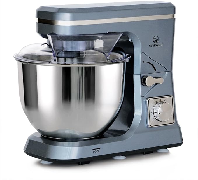 Stand Mixer,5.3-Qt & 500W & 6+P Speed MK36 Tilt-Head Kitchen Electric Food Mixers Home Baking Dough Machine with Accessories (Gray Blue)