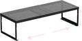 Stackable Expandable Metal Shelf Organizer - Adjustable Wire Storage Rack with Holes for Kitchen, Bathroom, Cabinet, Office - Space Saving, Durable & Sturdy Design（1PACK/Medium/Black