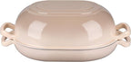 Enameled Cast Iron Sourdough Bread Oven, Dutch Oven, Loaf Cast Iron Bread Pan for Homemade Bread Baking, Meatloaf Pan with Lid, 7QT, Latte