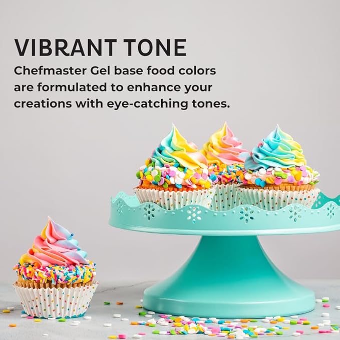Chefmaster Purple Gel Food Coloring | Vibrant Color | Professional-Grade Dye for Icing, Frosting, Fondant | Baking & Decorating | Fade-Resistant | Easy-to-Use | Made in USA | 1 oz