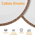 5Pcs Cake Boards 12 Inch Round - Sturdy 1/2 Inch Cake Drum, Food Grade Cake Rounds,Multiple Layers of Corrugated Cardboard for Heavy or Multi Layer Cakes for Birthdays,Weddings, Parties (12inch/5pcs)