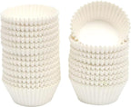 qiqee 600 Count Large Size Cupcake Liners White Muffin Liners Food Grade Jumbo Baking Cups Paper No Smells（Large Size）