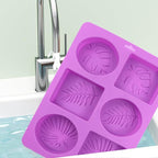 2Pcs Silicone Soap Molds, Leaf Soap Molds for Soap Making Silicone Molds for Soap Bath Bombs Shower Steamer Lotion Bars DIY Epoxy Resin