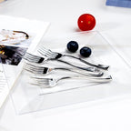 WDF 300 Pieces Silver Plastic Mini Forks 4 Inches Silver Plastic Forks Heavy Duty Plastic Tasting Forks Perfect for Christmas Small Appetizers and Desserts