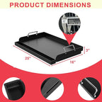 DcYourHome Universal 25" x 16" Stovetop Griddle for Gas Grill/Gas Stove, Nonstick Carbon Steel Large Griddle Pan for All Gas/Charcoal Grills Flat Top Plate, Plancha Para Cocinar, Stove Top Skillet Pan