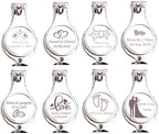 20 pcs-Personalized 4 in 1 Multi Function Bottle Opener, Nail Clipper, Wedding Favors Brewery, Private Customized, Sliver, Multitool Gifts for Men