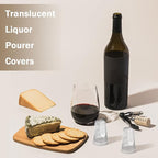 Chengu 80 Pieces Liquor Bottle Toppers for Liquor Pour Bottle Covers Universal Pour Dispenser Bar Dust Translucent Rubber Spout Covers for Home Kitchen Tools Supplies