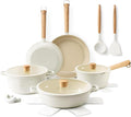 SENSARTE Ceramic Nonstick Cookware Set Non-toxic Healthy Pots and Pans Set Ceramic Coated Kitchen Cooking Set, Free of Intentionally Added PFAS/PTFE, Dishwasher&Oven Safe, Induction Compatible, 15pcs