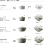 Vermicular Oven Pot 2.0 | Lightweight Enameled Cast Iron Pot | 26cm (5.9 Qt) | Non-Toxic | Induction-compatible | Dutch Oven | Made in Japan | Hazelnut Brown