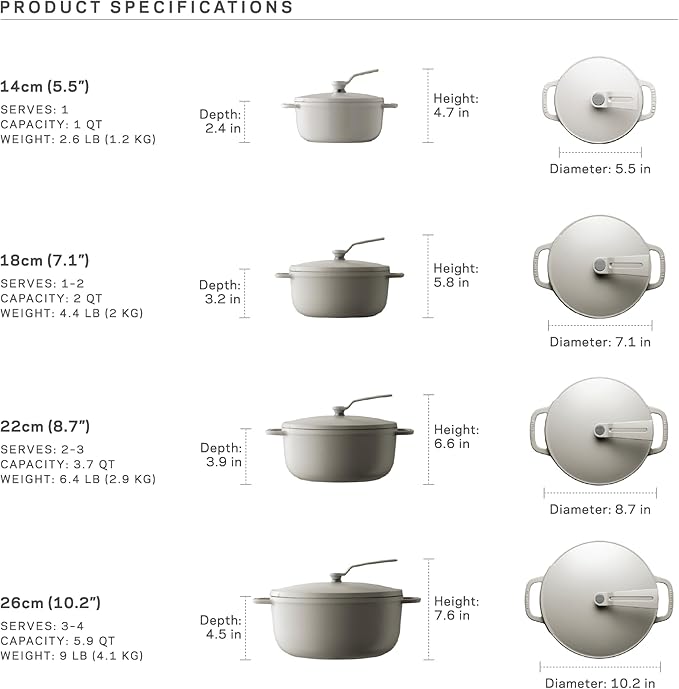 Vermicular Oven Pot 2.0 | Lightweight Enameled Cast Iron Pot | 22cm (3.7 Qt) | Non-Toxic | Induction-compatible | Dutch Oven | Made in Japan | Matte Black