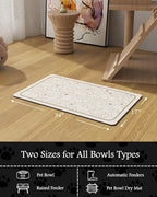 Pet Feeding Mat-Absorbent Dog Mat for Food and Water Bowl-No Stains Quick Dry Water Dispenser Mat-Dog Accessories Pet Supplies-Bowl for Messy Drinkers（FRAMEDOGS,17"x34"