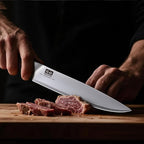 SHAN ZU 6 Inch Chef Knife, Japanese 10Cr15MoV High Carbon Stainless Steel Kitchen Knife, Multipurpose Ultra Sharp Kitchen Utility Knife with Ergonomic Pakkawood Handle