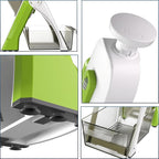 ONCE FOR ALL Safe Mandoline Slicer For Kitchen, Professional Vegetable Slicer For Food Potato Slices, Thickness Adjustable 0.1-8 mm Kitchen Artifact Fast Meal Prep (Green)