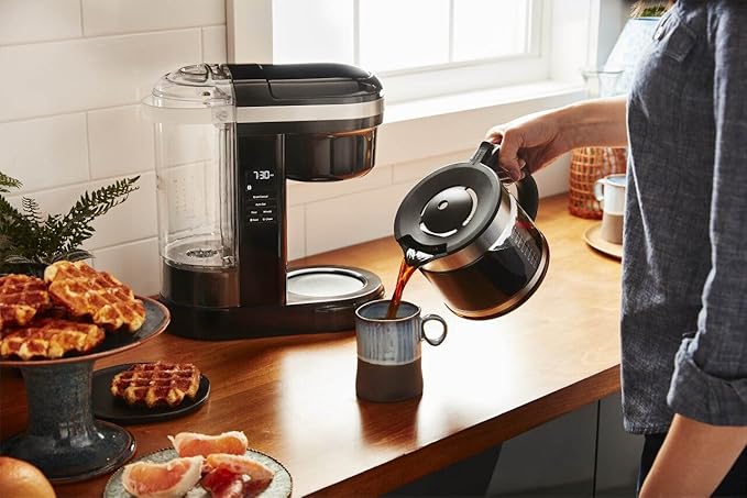 KitchenAid 12 Cup Drip Coffee Maker with Spiral Showerhead - KCM1208