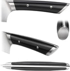 Cangshan HELENA Series German Steel Forged BBQ Knife Set (Black, 9-Piece Bag Set)