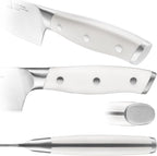 Klaus Meyer Stahl High Carbon Exclusive German Steel 6 inch Utility Serrated Knife (White)