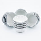 Gifbera Mini Foil Baking Cups Silver, 300-Count Bright Foil Paper Silver Cupcake Liners Mini Size