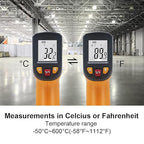 Ketotek Digital Infrared Thermometer Temperature Gun -58°F-1112 °F(-50°C - 600°C) Handheld Non Contact IR Laser Thermometer KT600Y for Cooking Meat Refrigerator Pool Pizza Oven BBQ Food