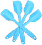 Silicone Spatula 4-piece Set, Heat-Resistant Non-stick Rubber Spatulas with Stainless Steel Core, Blue