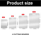 Katuchef Titanium Cutting Board,2026 New 100% Pure Titanium Cutting Boards for Kitchen,Non toxic Doubld-Side Durable Chopping Boards, Easy to Clean and Store(2PC-M+XL)