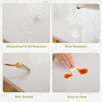 54 x 72 Inch Clear Table Cover Protector, Clear Table Protector for Dining Room Table, 1.5mm Plastic Table Cover, Waterproof Table Pad for Kitchen, Office
