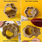 Specialty Forms NonStick Baking Tray Shaped Cake Bread Pizza Baking Pan Golden Carbon Steel