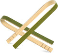 100 Pcs Mini Bamboo Tongs, 4 Inch Wooden Disposable Cooking Utensils, Charcuterie Boards Accessories, Natural Toast Tongs for Cooking and Serving Food