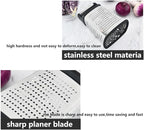 Stainless Steel 4 Sides Grater Slicer with Handle, Multifunctional Cutter Planing for Ginger, Garlic, Cucumbers, Carrots, Cheese, Potato, Ergonomic Design Kitchen Gadgets Accessories（Red）