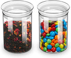 ZENS Glass Canisters Jar with Lid, Airtight Sealed 15 Fluid Ounce Spice Jars Sets of 2, Clear Small Kitchen Storage Containers for Herbs,Tea 4.76 x 3.15 IN