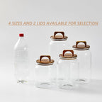 Sweejar Glass Jars for Laundry Room Organization, 90 ounce Laundry Pods Container, Glass Food Storage Jars with Airtight Lid, 1 Pack, Hand Lid