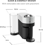 Nespresso Vertuo Pop+ Deluxe Coffee and Espresso Machine by De'Longhi, 120 Volts, Silver