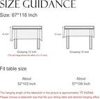 ISAENNE Designer Linen Elegant Extra Long Rectangle Tablecloth,Colorful Floral Bohemian Table Cloth,Wrinkle Resistant Decor Tablecloths for Dining Thanksgiving Kitchen,67"*118"-Floralsea A