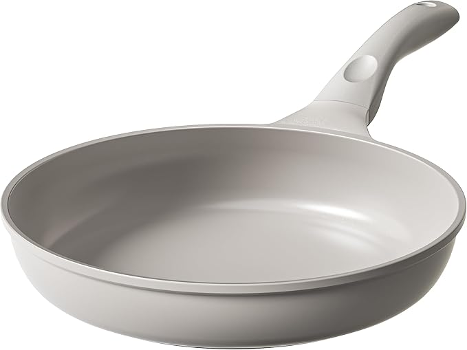 Redchef Non Stick Frying Pans, Ceramic Pan, Non-toxic Healty Skillet Omelet Pan with Heat-Resistant Handle, PFOA & PFAS Free, Compatible with All Stovetops, Dishwasher Safe, Even Heating, Gray, 11"