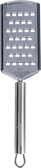 Restaurantware-German Standard Coarse Handheld Graters, 6 Flat Cheese Graters - Dishwashable, Durable, Stainless Steel Food Grater With Handle, Suitable For Potato, Carrot, Hard Cheese, And, More