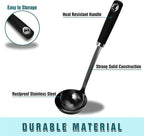 12 inch Soup Ladle, Stainless Steel Ladle Spoon, Soup Spoons with Comfortable Handle, Kitchen Utensil for Cooking, Metal Kitchen Accessories