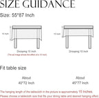 ISAENNE Designer Provence Floral Tablecloth Rectangular,Linen Colorful Washable Indoor Table Cloth,Durable Decor Tablecloths for Dining Thanksgiving Kitchen Christmas,55"*87"-Ratina