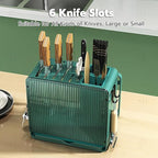 Knife Holder Organizer Stainless Steel Rack This multifunctional kitchen storage rack with Utensil (black)