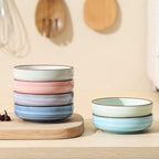 Selamica Ceramic 2.5 OZ Soy Sauce Dish Dipping Bowls Set of 6, 3.3 Inch Small Side Dish Pinch Bowls, Mini Bowls for Condiments, Ketchup, BBQ, Sushi, Gradient Color