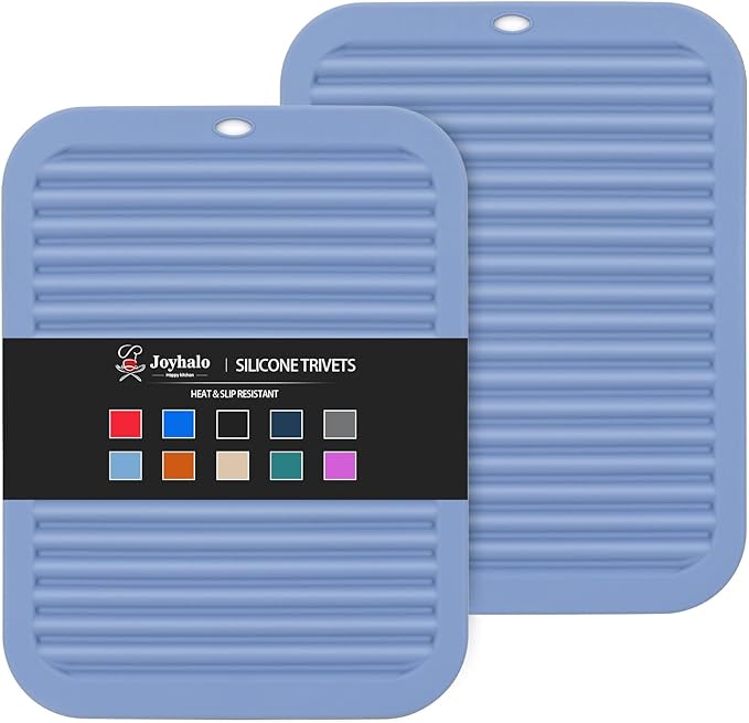 Joyhalo Silicone Trivet Mats Pot Holder Hot Pads Plate Holder Gripper Pad Garlic Peeler Drying Mat Coasters