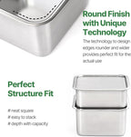 CuBE Small 2PCS Set 600ml 400ml Stainless Steel Food Storage Containers With Lids and a Net Kitchen Appliances Dishwasher Safe Premium South Korea