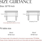 ISAENNE Designer Vintage Linen Floral Table Cloth for Rectangle Table,Fall Colorful Modern Tablecloth,Anti-Wrinkle Decor Tablecloths for Dining Thanksgiving Kitchen,55"*79"-Bertina E