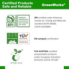 GreenWorks Compostable Knives,100 Count 7" Heavyweight Disposable Biobased Cutlery Knife
