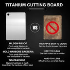 Katuchef Titanium Cutting Board,2026 New 100% Pure Titanium Cutting Boards for Kitchen,Non toxic Doubld-Side Durable Chopping Boards, Easy to Clean and Store(3PCS-S+M+L)