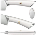 Cangshan ELBERT Series German Steel Forged 4-Piece HUA Knife Block Set, Acacia (White)