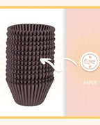 qiqee 300 Count Jumbo Cupcake Liners Coffee Muffin Liners Food Grade Jumbo Size Baking Cups Paper No Smells（Large Size）