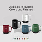 Temperature Control Smart Mug, Self Heating Coffee Mug LED Display, 180 Min Battery Life - Hot up to 149℉ Fast Wireless Charger Base Improved Design coffee serving sets (12oz, Burgundy)