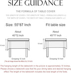 patdrea Designer Green French Linen Rectangular Tablecloth,Vintage Durable Floral Table Cloth,Decorative Table Cover for Kitchen Dining,Parties,Party,Christmas,Thanksgiving,55"x87"-Warbler